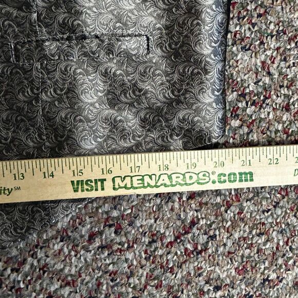 Carrot & Gibbs Men's Silver Gray 100% Silk Paisley Hand-Crafted Suit Vest Sz 42 - Picture 12 of 14